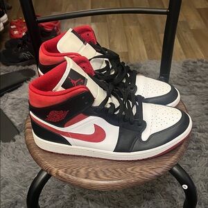 Nike Air Jordan High Tops - Black, White, Red
